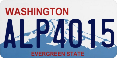 WA license plate ALP4015