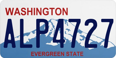 WA license plate ALP4727
