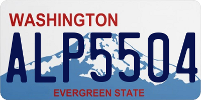 WA license plate ALP5504