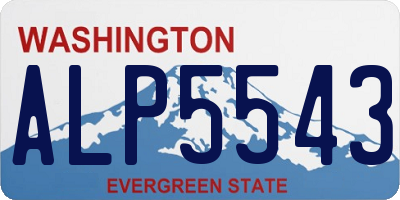 WA license plate ALP5543