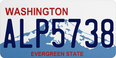 WA license plate ALP5738