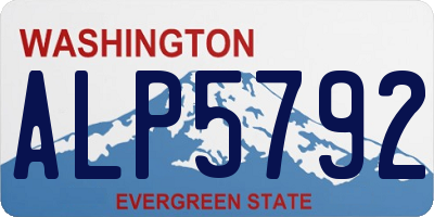 WA license plate ALP5792