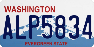 WA license plate ALP5834
