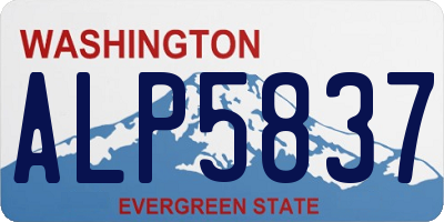WA license plate ALP5837