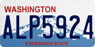 WA license plate ALP5924