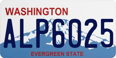 WA license plate ALP6025