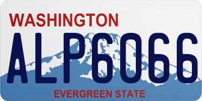 WA license plate ALP6066