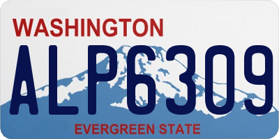 WA license plate ALP6309