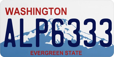 WA license plate ALP6333