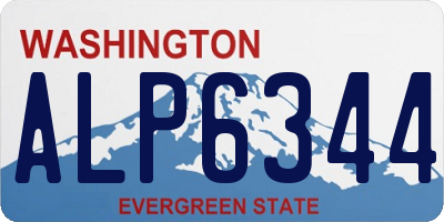 WA license plate ALP6344