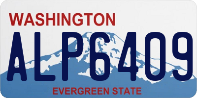 WA license plate ALP6409