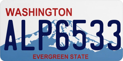 WA license plate ALP6533
