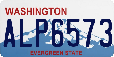 WA license plate ALP6573