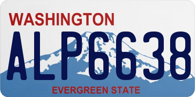 WA license plate ALP6638