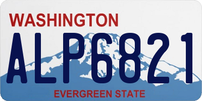 WA license plate ALP6821
