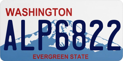WA license plate ALP6822
