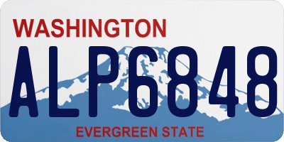 WA license plate ALP6848