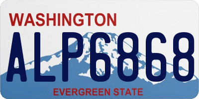 WA license plate ALP6868