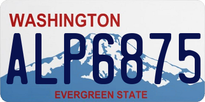 WA license plate ALP6875