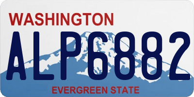 WA license plate ALP6882