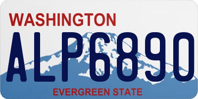 WA license plate ALP6890