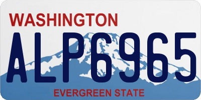 WA license plate ALP6965