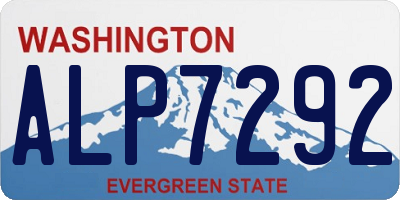 WA license plate ALP7292