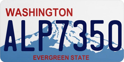 WA license plate ALP7350