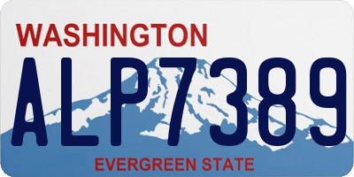 WA license plate ALP7389