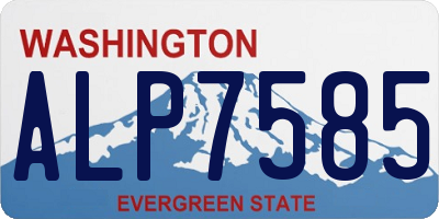 WA license plate ALP7585