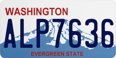 WA license plate ALP7636
