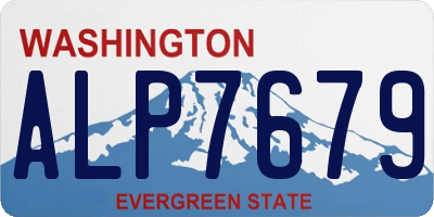 WA license plate ALP7679