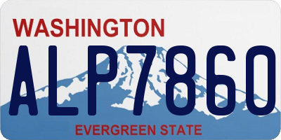 WA license plate ALP7860