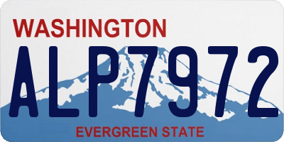 WA license plate ALP7972