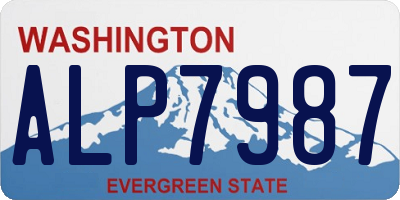WA license plate ALP7987