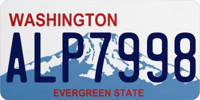 WA license plate ALP7998
