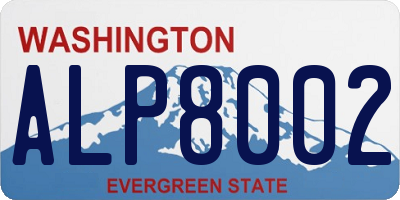 WA license plate ALP8002