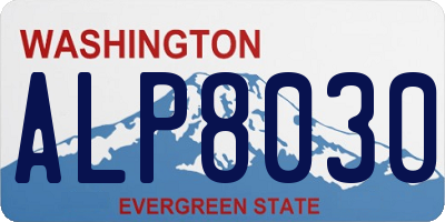 WA license plate ALP8030