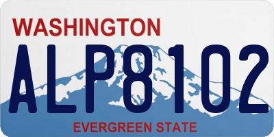 WA license plate ALP8102