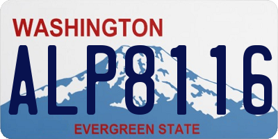 WA license plate ALP8116