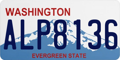 WA license plate ALP8136
