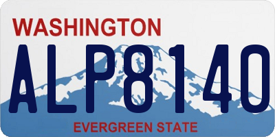 WA license plate ALP8140