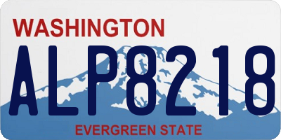 WA license plate ALP8218