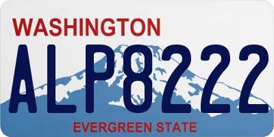 WA license plate ALP8222