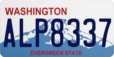 WA license plate ALP8337