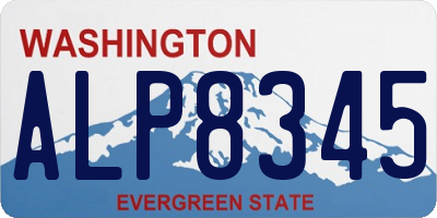 WA license plate ALP8345