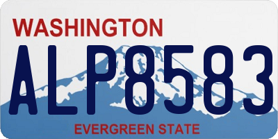 WA license plate ALP8583