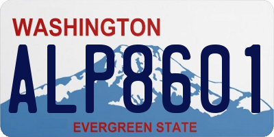 WA license plate ALP8601