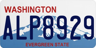 WA license plate ALP8929