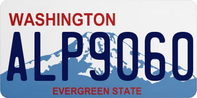 WA license plate ALP9060